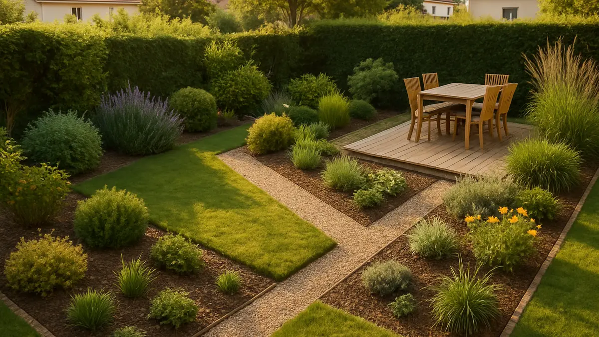 Aménager un jardin rectangulaire : casser l'effet couloir en 5 techniques